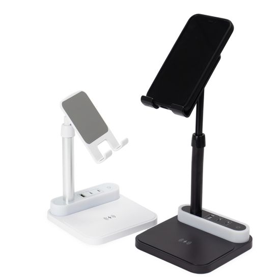 Base de Carregamento com Suporte Celular e Luminária
