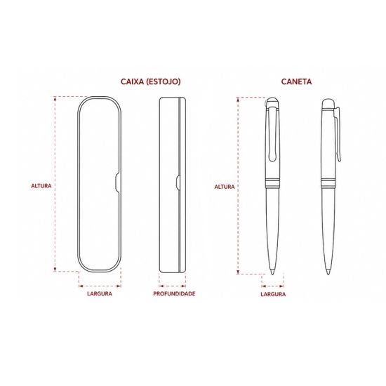Conjunto Canetas Executivas 2 Peças