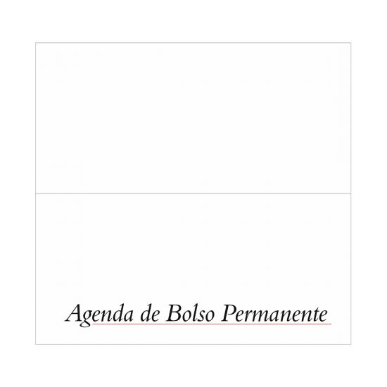 Agenda de Bolso Permanente Metalizada Lisa Prata