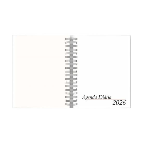 Agenda Wire-o Metalizada Lisa Prata