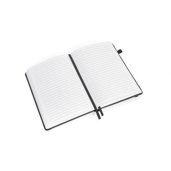 Caderno em PU à base de água com agenda integrada e página pautadas