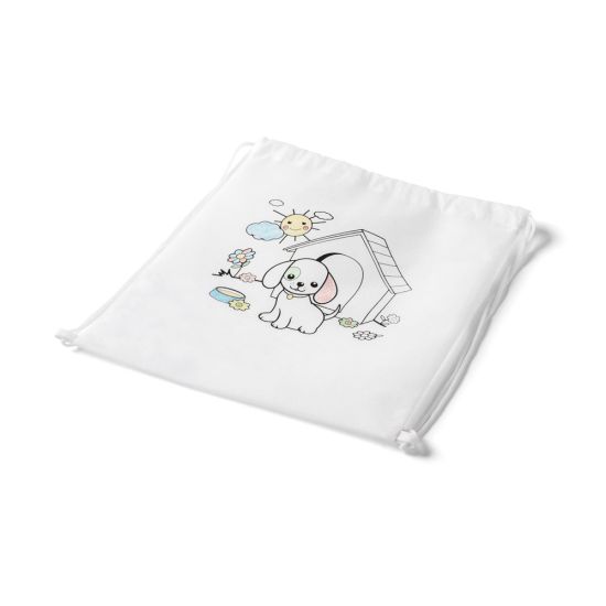 Sacola tipo mochila para colorir