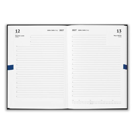 Agenda A5 em papel 100% reciclado e acabamento mate