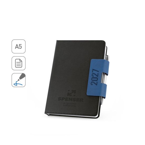 Agenda A5 com capa dura em PU
