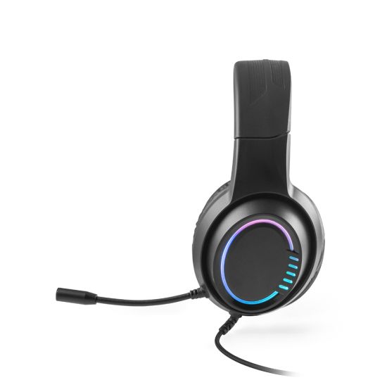 Fones de ouvido para jogos com microfone de alta qualidade incorporado com luzes RGB