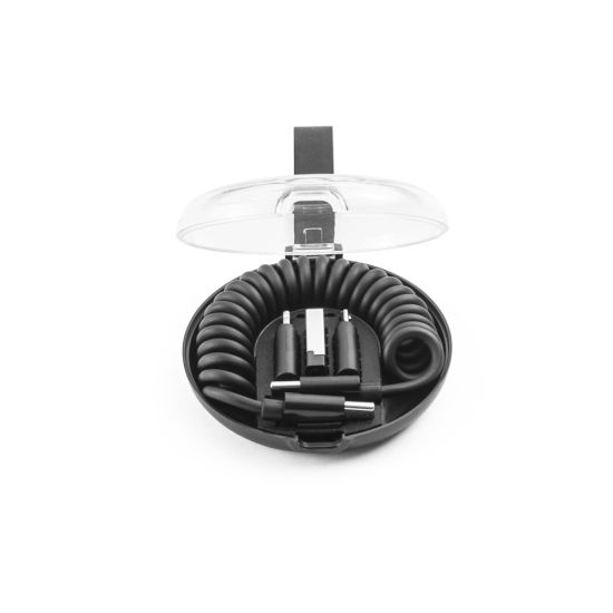 Conjunto Cabo Espiral com Carregamento Super-rápido e Adaptadores