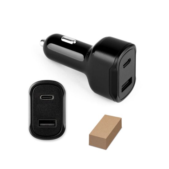 Adaptador de Isqueiro com Porta USB-A 18W e USB-C 20W Dirac
