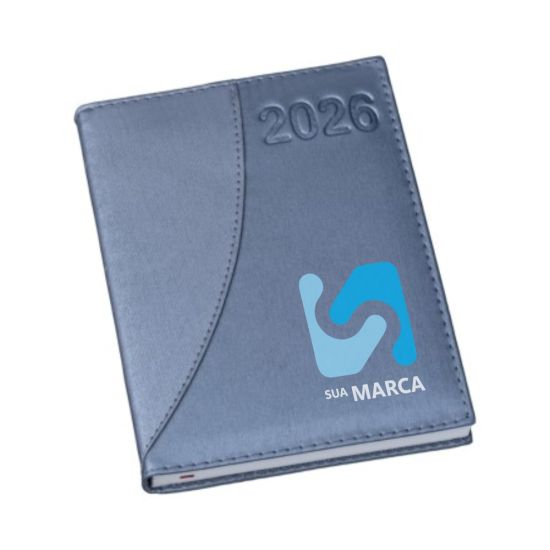 Agenda 2026 Metalizada Azul com Azul