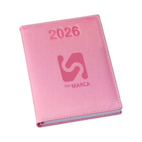 Agenda 2026 Metalizada Lisa Rosa
