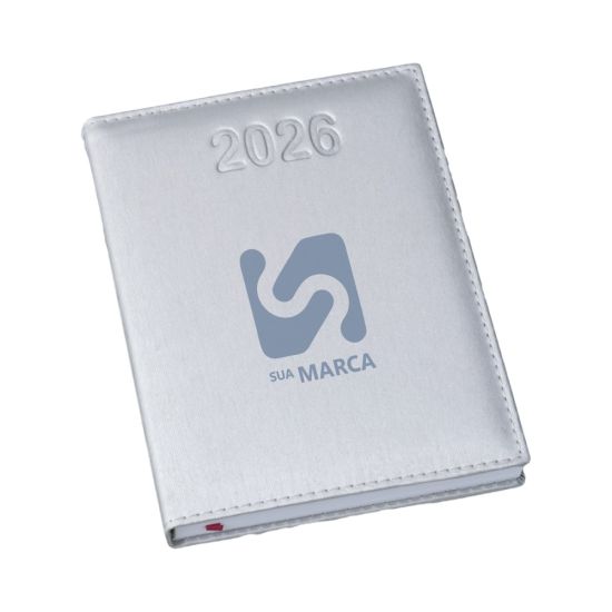 Agenda 2026 Metalizada Lisa Prata