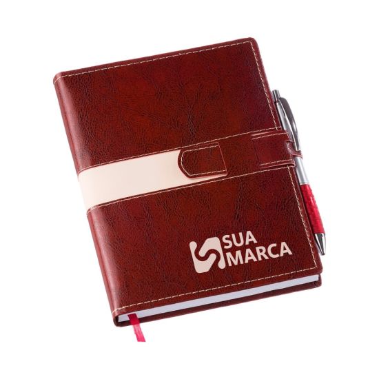 Agenda 2026 Executiva com Fecho Marrom