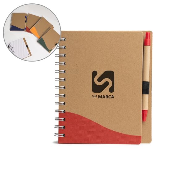 Bloco de Anotações com Caneta