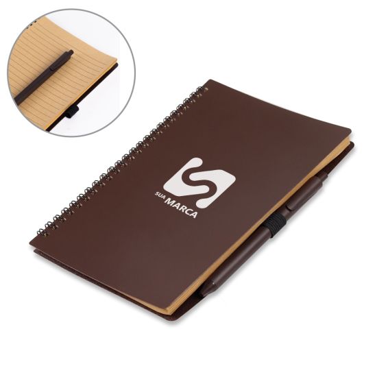 Bloco de Anotações Ecológico com Caneta