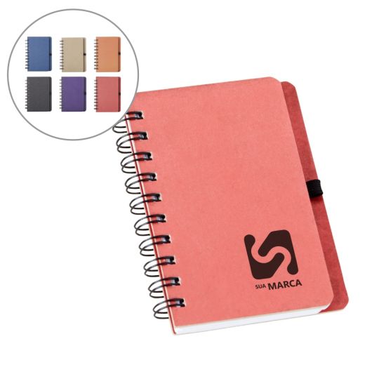 Caderneta em Kraft com Porta Caneta