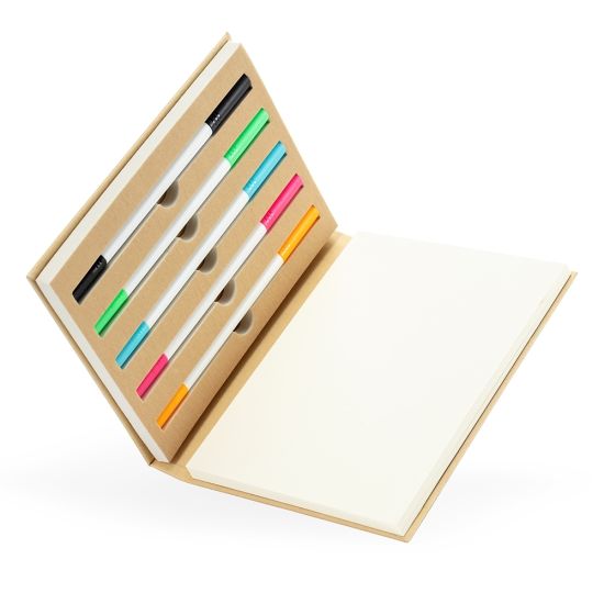 Bloco de Anotações com 5 Canetas