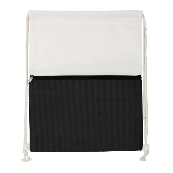 Sacola/Mochila em poliéster e veludo (41x34,4cm)