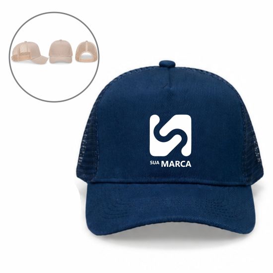  Boné Trucker Poliéster Aba Curva 5