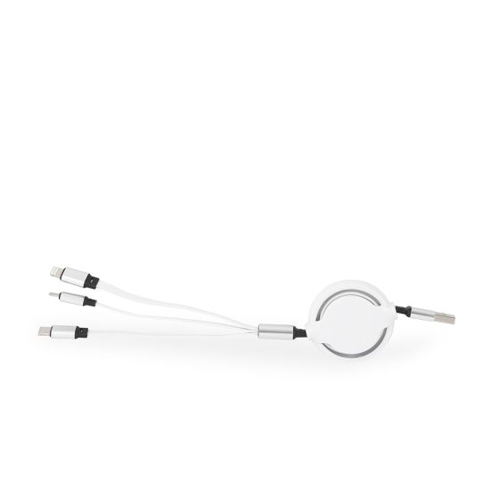 Cabo USB Retrátil 3 em 1