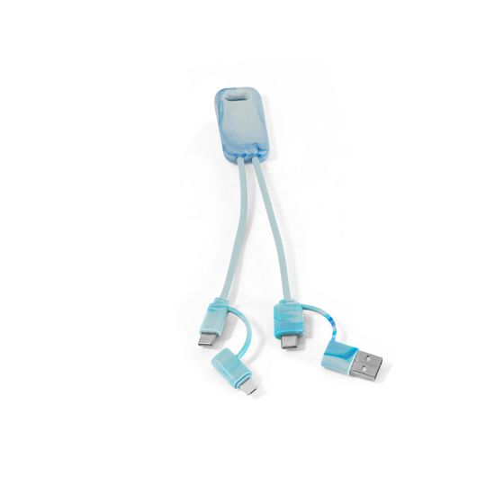 Cabo USB Super-rápido 6 em 1 em PET 100% Reciclado Berners