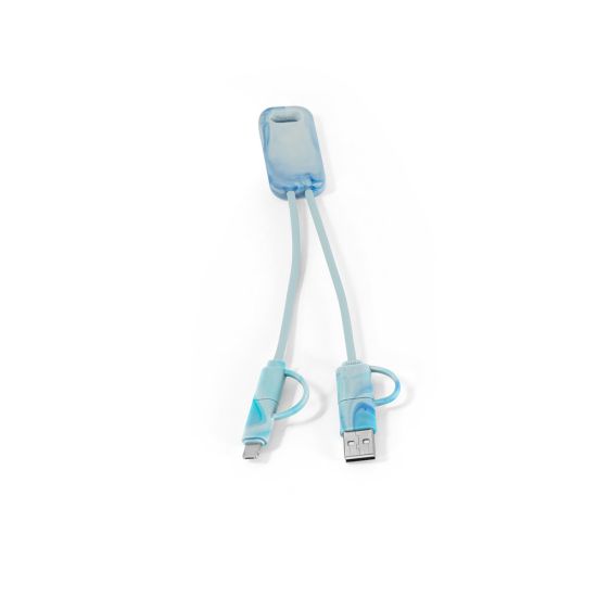 Cabo USB Super-rápido 6 em 1 em PET 100% Reciclado Berners