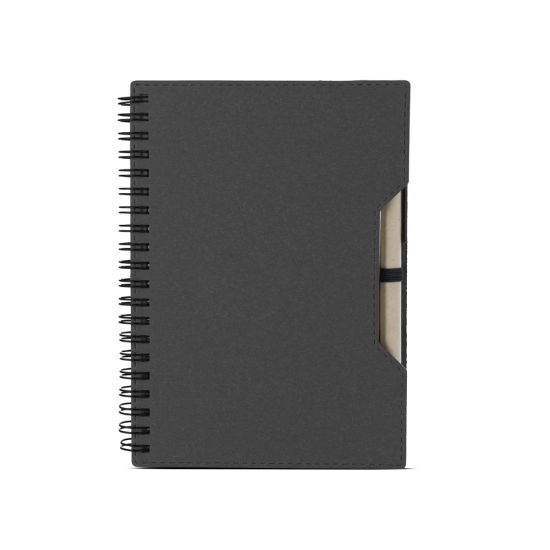 Caderno capa em papelão reciclado com caneta