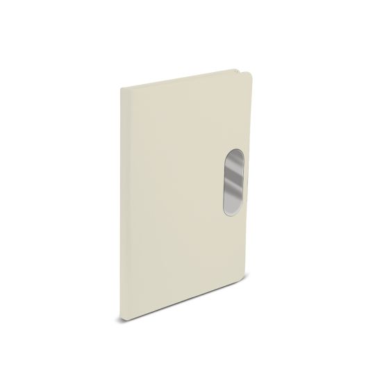 Caderno em PU com placa em metal
