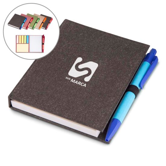 Bloco de anotações c/ Caneta (13x11cm)