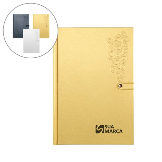 Caderno Capa Dura Crystal Rivet
