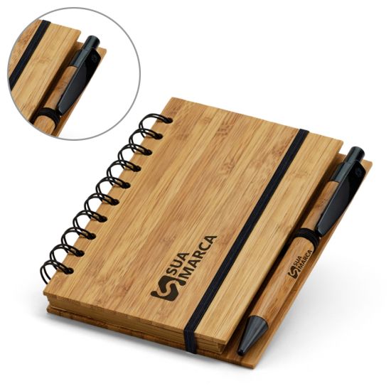 Kit Caderno e Caneta Bambu Dickens