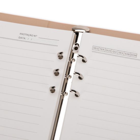 Caderno Fichário Couro Sintético