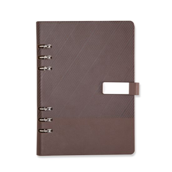 Caderno Fichário Couro Sintético