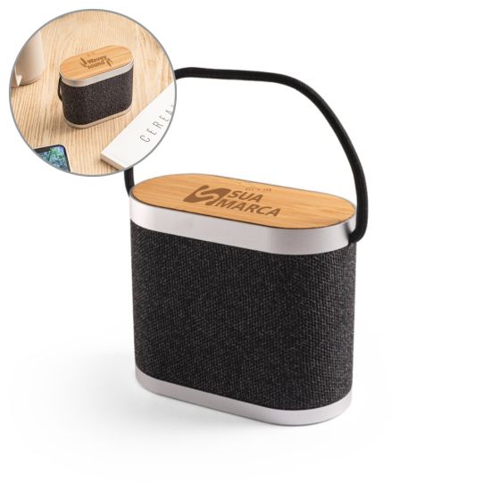 Caixa de Som de 15W com Carregador Wireless Super-rápido Guetta