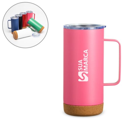 Caneca Térmica com Cortiça de 500ml