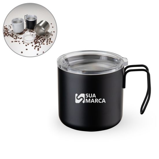 Caneca Inox Parede Dupla 350 ml