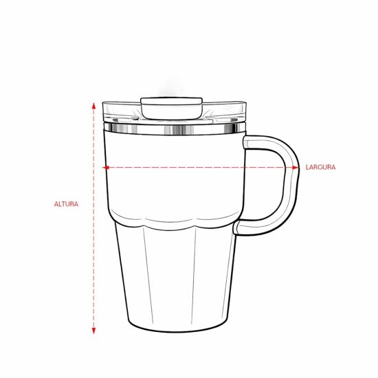 Caneca Parede Dupla 550ml