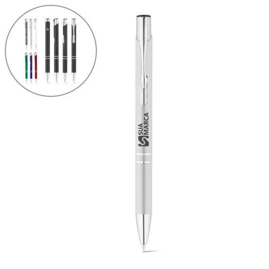 Esferográfica em alumínio reciclado