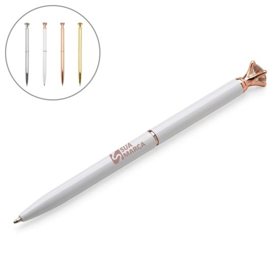 Caneta Metal Diamante