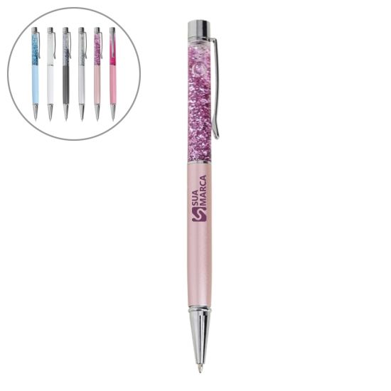 Caneta Metal Glitter