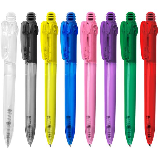Caneta Plástica Esferográfica Translúcida