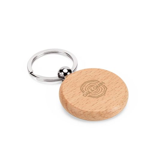 Chaveiro Redondo em Madeira de Faia Stewie Round