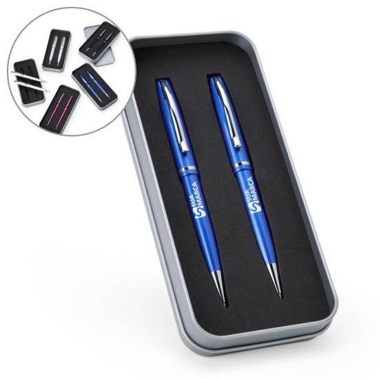 Conjunto Caneta e Lapiseira Metal