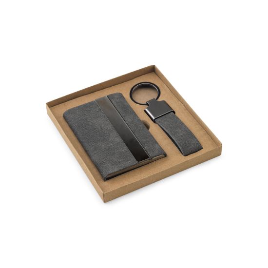 Conjunto Composto por um Porta-cartões e Chaveiro Vaughn