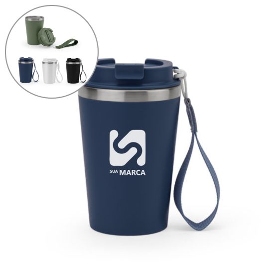 Copo de Viagem em aço Inox 90% Reciclado com Parede Dupla 460ml