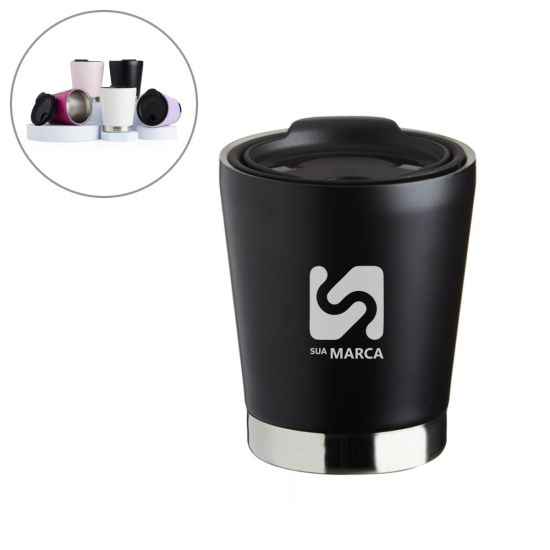 Copo Parede Dupla Inox 300ml