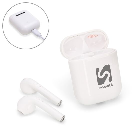 Fone de Ouvido Bluetooth com Case Carregador