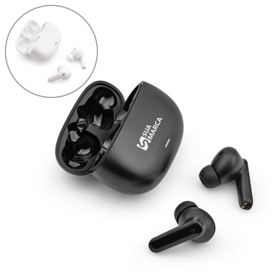 Fone de ouvido wireless em ABS 100% reciclado