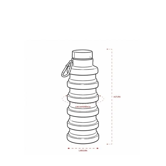 Garrafa Retrátil Silicone 500ml