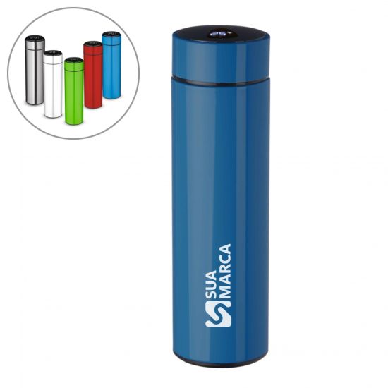Garrafa Aço Inox 450ml Display LED