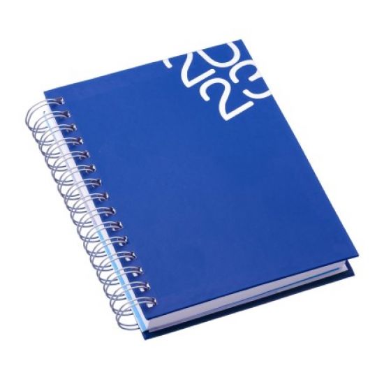 Agenda Wire-o Capa Premium Azul com Ano