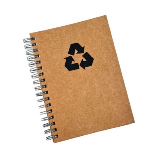 CADERNO KRAFT ECOLÓGICO COM FUNDO PRETO